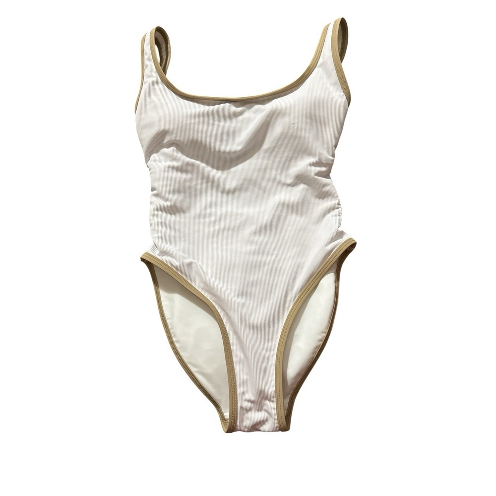 LainSnow One Piece Women's Swimsuit Size Medium Coconut New Without Tags